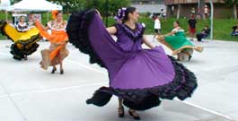 Dancers entertain spectators