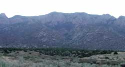 View of course near Sandia Mountains